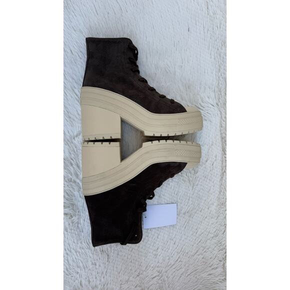 Converse Chuck Taylor Platform Heel Boots Nubuck Brown “Fresh Brew”  W 8.5 NIB - Picture 8 of 14